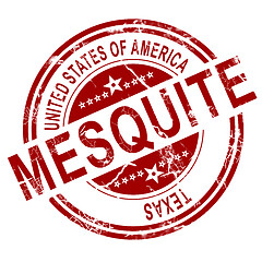Image showing Mesquite Texas stamp with white background