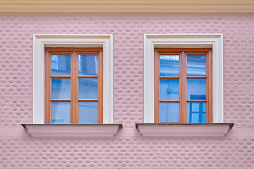 Image showing Windows of old house