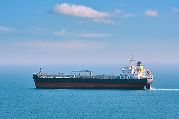 Image showing Oil, chemical tanker in the sea
