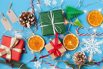 Image showing christmas gifts and decorations