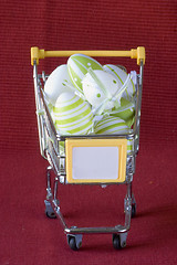 Image showing Shopping cart for Easter