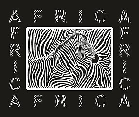 Image showing Abstract zebra skin texture background