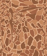 Image showing Art Background with Giraffe