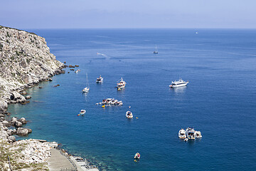 Image showing View of the Tremiti Islands. San Domino island, Italy: scenic vi