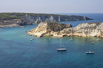 Image showing View of the Tremiti Islands. San Domino island, Italy: scenic vi