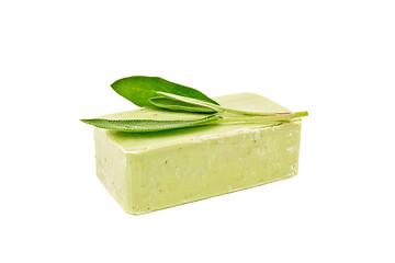 Image showing Soap green with sprig of sage