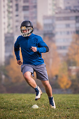 Image showing american football player in action