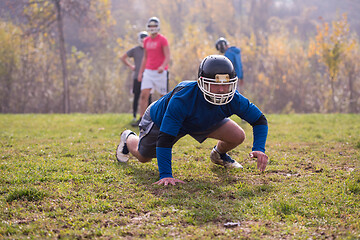 Image showing american football player in action