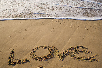 Image showing Love at the beach