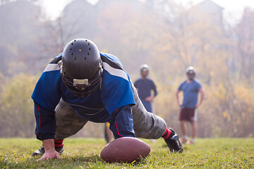 Image showing american football player in action