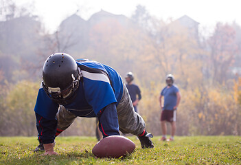 Image showing american football player in action