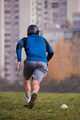 Image showing american football player in action