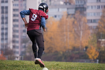 Image showing american football player in action