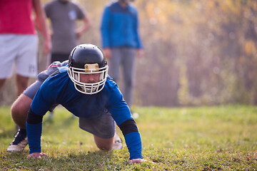 Image showing american football player in action