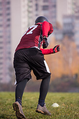 Image showing american football player in action