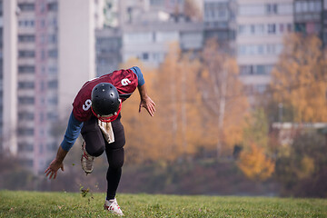 Image showing american football player in action