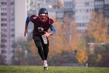 Image showing american football player in action