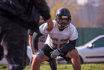 Image showing american football team in action