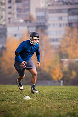 Image showing american football player in action