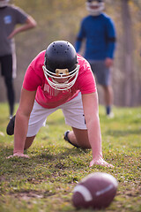 Image showing american football player in action