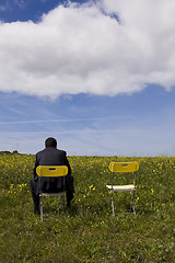 Image showing Waiting for his partner