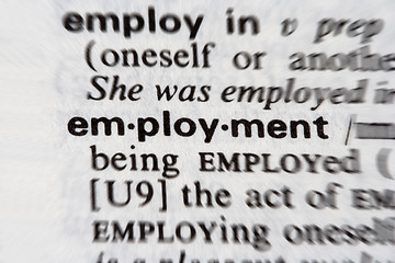 Image showing Employment word