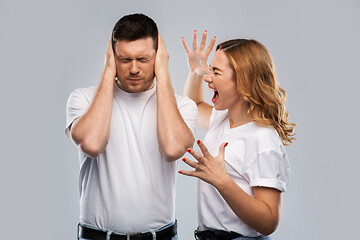 Image showing unhappy couple having argument