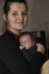 Image showing mother is playing with baby at home