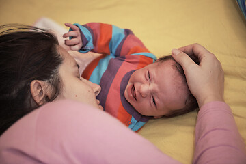 Image showing mother is playing with baby at home