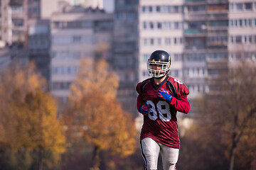 Image showing american football player in action