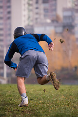 Image showing american football player in action