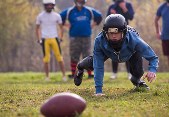 Image showing american football player in action