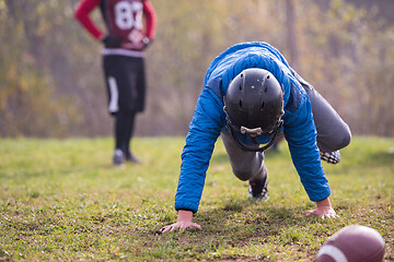 Image showing american football player in action