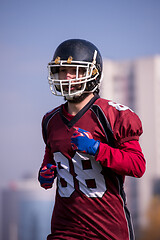 Image showing american football player in action