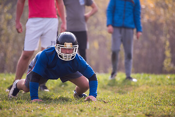 Image showing american football player in action