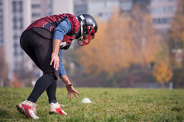 Image showing american football player in action