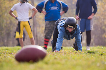 Image showing american football player in action