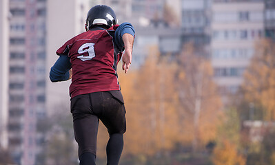 Image showing american football player in action