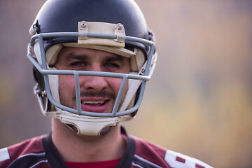 Image showing portrait of A young American football player