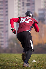 Image showing american football player in action