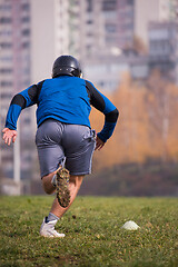 Image showing american football player in action