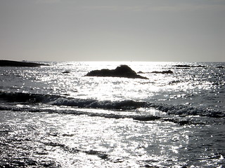 Image showing Silver wide sea. Paphos. Cyprus