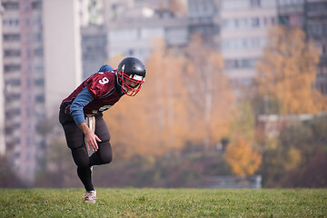 Image showing american football player in action