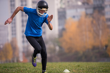 Image showing american football player in action