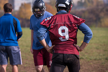 Image showing american football team in action