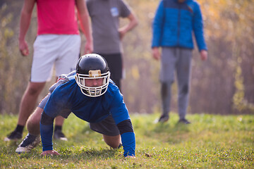 Image showing american football player in action