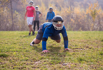 Image showing american football player in action