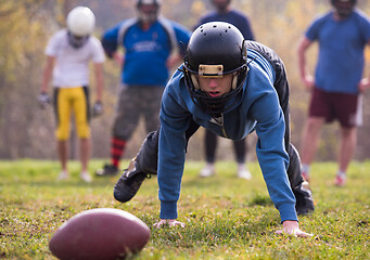 Image showing american football player in action