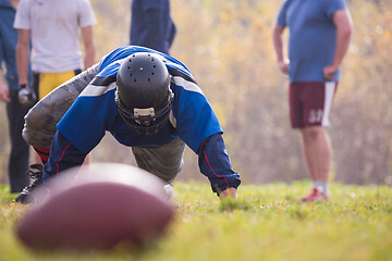 Image showing american football player in action