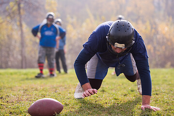 Image showing american football player in action